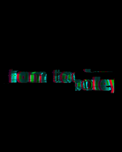 fom tooley name and logo animated like riding a rollercoaster - totally crazy - awesome