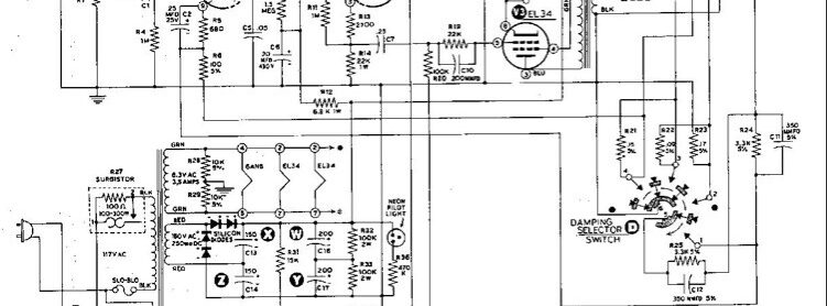 HEATHKIT 55 WATT TUBE AMPLIFIER SCHEMATIC