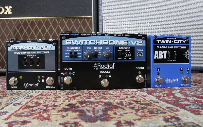 introductory photo showing three ABY switchers made by Radial Engineering